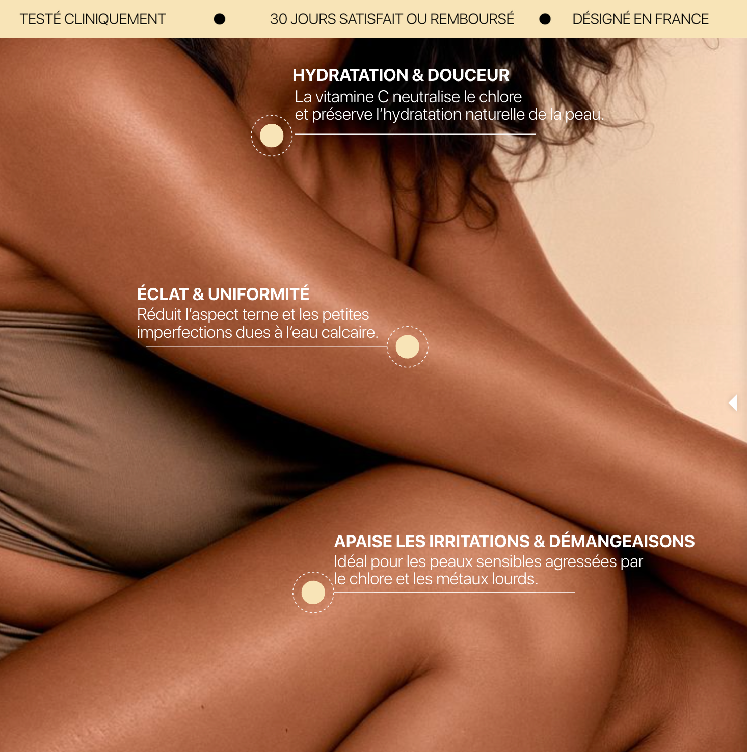 Pommeau de douche Nivy à double filtration – Vitamine C, Éclat & Peau nette